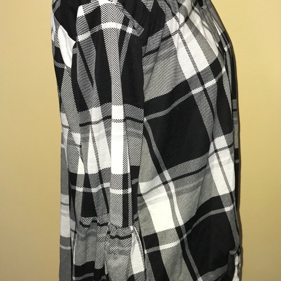 French Laundry Black Plaid Tie Shirt Size Large - Picture 5 of 8